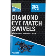 Preston Innovations Diamond Eye Match Swivels 20pk ALL SIZES Preston Innovations Diamond Eye Match Swivels 20pk ALL SIZES